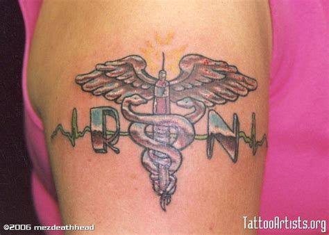 caduceus nurse tattoo.